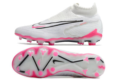 Nike Phantom GX Elite DF FG High-Tops Football Boots - White/Black/Pink