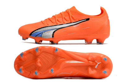 Puma Ultra Ultimate FG Low-Tops Football Boots - Orange/White/Blue