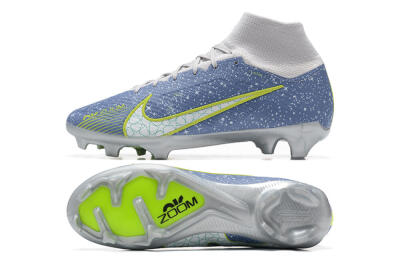 Nike Air Zoom Mercurial Superfly 9 Elite FG High-Tops Football Boots - Blue/White/Green