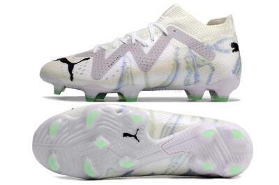 Puma Future Ultimate FG Low-Tops Football Boots - White/Grey/Blue