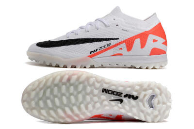 Nike Air Zoom Mercurial Vapor 15 Elite TF Low-Tops Football Shoes - White/Black/Red