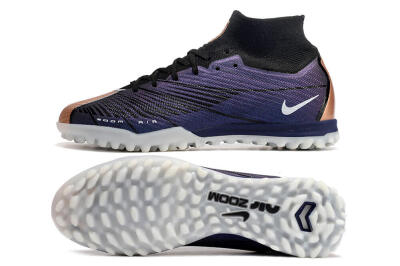 Nike Air Zoom Mercurial Superfly 9 Elite TF High-Tops Football Shoes - Purple/Black