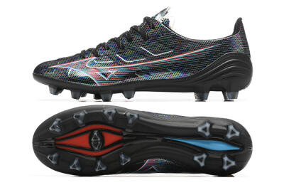 Mizuno Alpha Made In Japan FG Low-Tops Football Boots - Black/Red