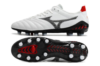 Mizuno Morelia Neo 3 Made in Japan FG Low-Tops Football Boots - White/Black/Red