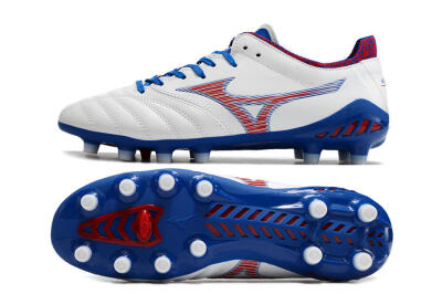 Mizuno Morelia Neo 3 Pro Japan FG Low-Tops Football Boots - White/Red/Blue