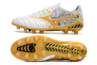 Mizuno Morelia Neo 3 Japan FG Low-Tops Football Boots - White/Black/Gold