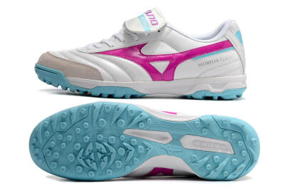 Mizuno Morelia Sala Classic TF Low-Tops Football Shoes - White/Red/Blue