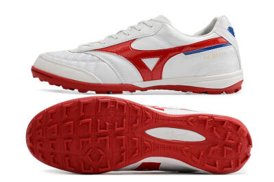Mizuno Morelia Sala Japn TF Low-Tops Football Shoes - White/Red
