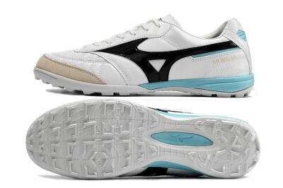 Mizuno Morelia Sala Japn TF Low-Tops Football Shoes - White/Black/Blue