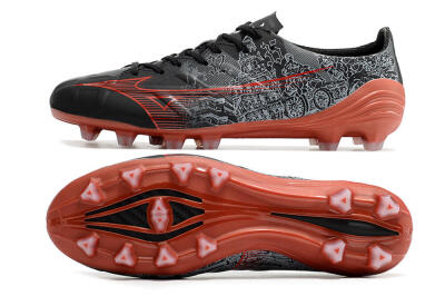 Mizuno Morelia Alpha an FG Low-Tops Football Boots - Black/Red