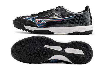 Mizuno Morelia Alpha Japan TF Low-Tops Football Shoes - Black/White/Blue