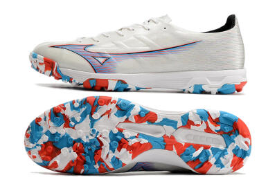Mizuno Morelia Alpha Japan TF Low-Tops Football Shoes - White/Blue/Red