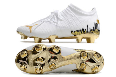 Puma Future Z 1.1 FG Low-Tops Football Boots - White/Blakc/Gold