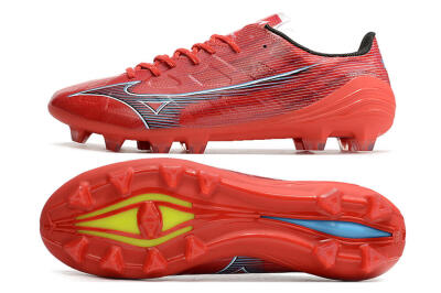 Mizuno Alpha Japan FG Low-Tops Football Boots - Red/Black