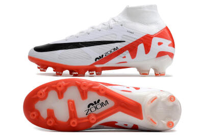 Nike Air Zoom Mercurial Superfly 9 Elite AG High-Tops Football Boots - White/Red/Black