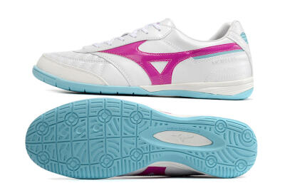 Mizuno Morelia Sala Japn IC Low-Tops Football Shoes - White/Pink/Blue
