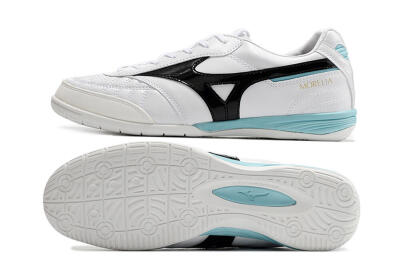 Mizuno Morelia Sala Japn IC Low-Tops Football Shoes - White/Black/Blue