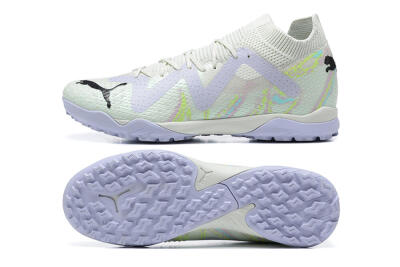 Puma Future Ultimate TF Low-Tops Football Shoes - White/Yellow/Purple/Black