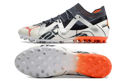 Puma Future Ultimate MG Low-Tops Football Boots - White/Grey/Orange