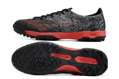 Mizuno Alpha Made in Japan TF Low-Tops Football Shoes - Gery/Black/Red