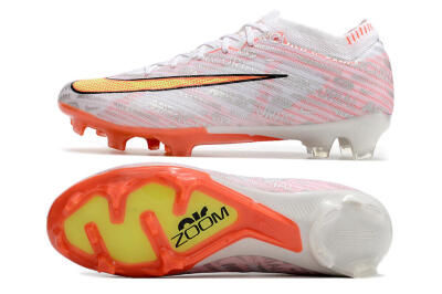 Nike Air Zoom Mercurial Vapor 15 Elite FG Low-Tops Football Boots - White/Orange/Sliver