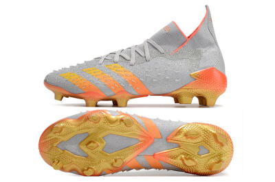 Adidas Predator Freak.1 FG High-Tops Football Boots - Grey/Orange/Gold