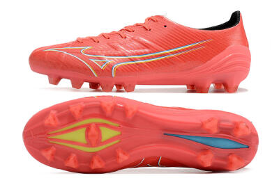 Mizuno Alpha Made in Japan FG Low-Tops Football Boots - Red/Yelllow/Blue