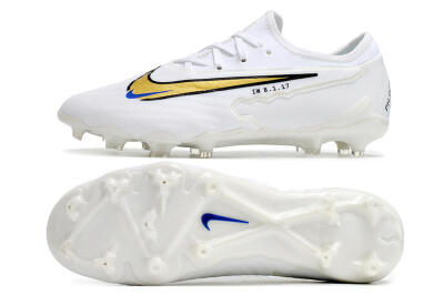 Nike React Phantom GX Academy FG Low-Tops Football Boots - White/Gold/Blue