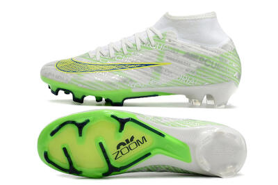 Nike Air Zoom Mercurial Superfly 9 Academy FG High-Tops Football Boots - White/Green/Yellow