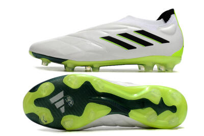 Adidas Copa Pure+ FG Low-Tops Football Boots - White/Black/Green