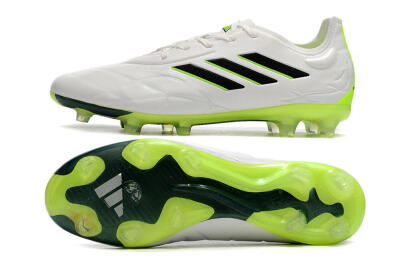 Adidas Copa Pure.1 FG Low-Tops Football Boots - White/Black/Green