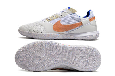 Nike Street Gato IC Low-Tops Football Shoes - White/Pink/Blue