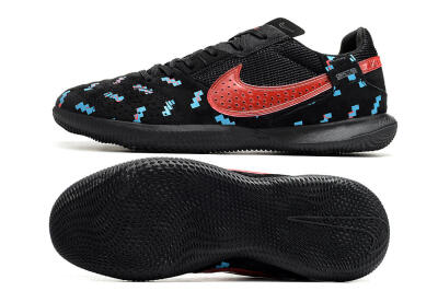 Nike Street Gato IC Low-Tops Football Shoes - Black/Blue/Red