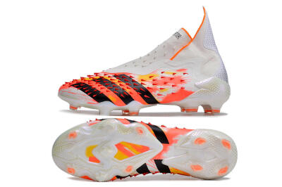 Adidas Predator Freak+ FG High-Tops Football Boots - White/Black/Orange