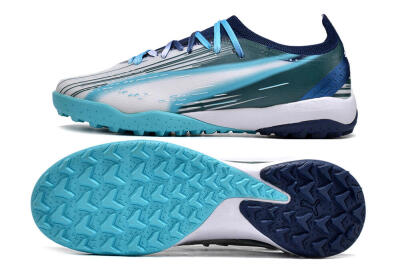 Puma Ultra Ultimate TF Low-Tops Football Shoes - White/Blue/Green