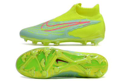 Nike Phantom GX Elite DF FG High-Tops Football Boots - Blue/Green/Pink