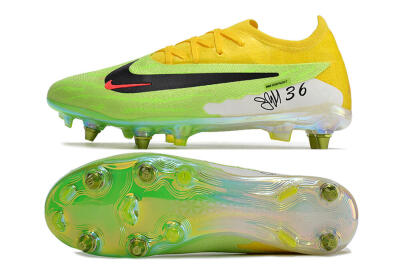 Nike Phantom GX Elite SG Low-Tops Football Boots - Green/Black/Yellow