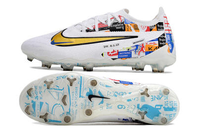 Harry Kane X Nike Phantom GX Elite FG Low-Tops Football Boots - White/Rainbow