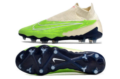 Nike Phantom GX Elite DF Link FG High-Tops Football Boots - Green/White/Beige