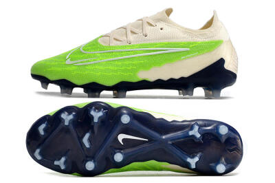 Nike Phantom GX Elite FG Low-Tops Football Boots - Green/White/Beige