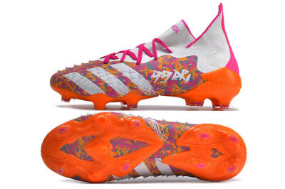 Adidas Predator Freak.1 FG High-Tops Football Boots - White/Pink/Orange