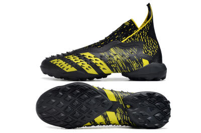 Adidas Predator Freak+ TF High-Tops Football Shoes - Black/Yellow