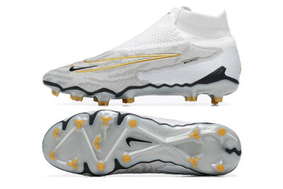 Nike Phantom GX Elite DF FG High-Tops Football Boots - White/Gold/Black