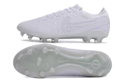 Nike Tiempo Legend 10 Elite FG Low-Tops Football Boots - White/Purple