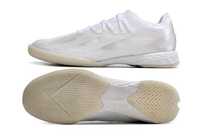 Adidas X Crazyfast.1 IC Low-Tops Football Shoes - White/Silver