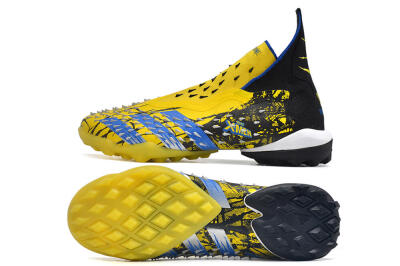 Adidas Predator Freak.1 TF High-Tops Football Shoes - Yellow/Black/Blue