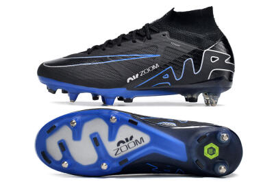Nike Air Zoom Mercurial Superfly 9 Elite SG High-Tops Football Boots - Black/White/Blue