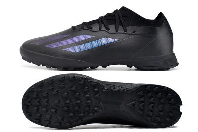 Adidas X Crazyfast.1 TF Low-Tops Football Shoes - Black/Purple