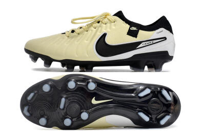 NikeTiempo Legend 10 Elite FG Low-Tops Football Boots - Yellow/Black/White