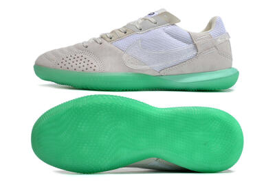 Nike StreetGato IC Low-Tops Football Shoes - Grey/White/Green